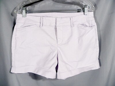 Old Navy Shorts Women 6 R Lavender Pixie Chino Mid Rise Preppy Stretch Cotton