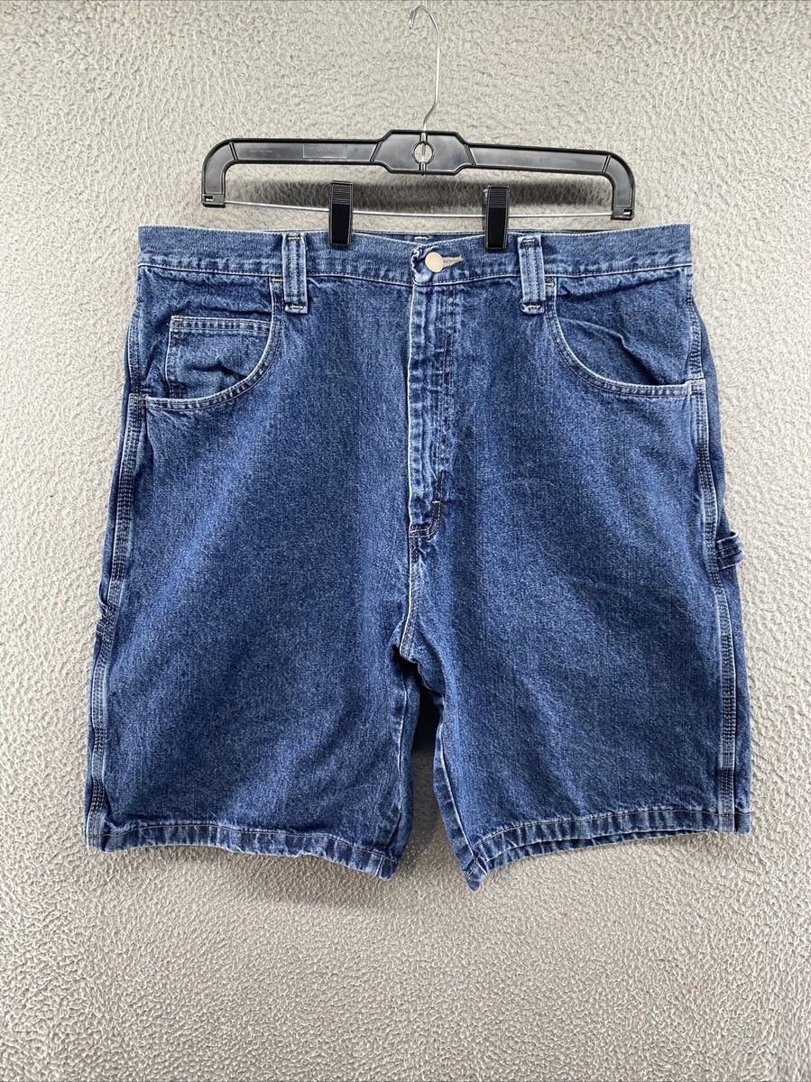 Men's Wrangler Denim Carpenter Shorts Medium Dark Wash