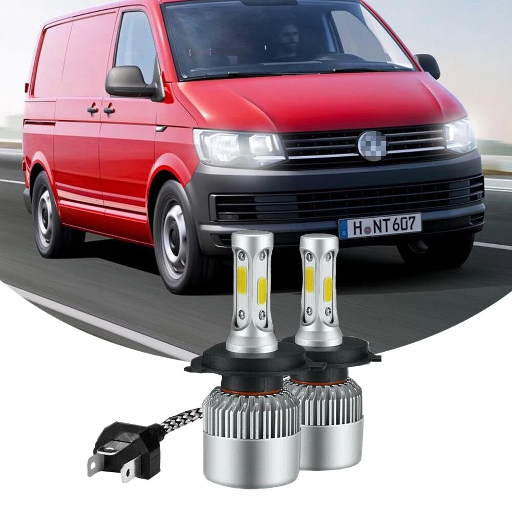 For VW Transporter T5 03 14 Led Bulb H4 100W Headlight Bulbs Super White Bright