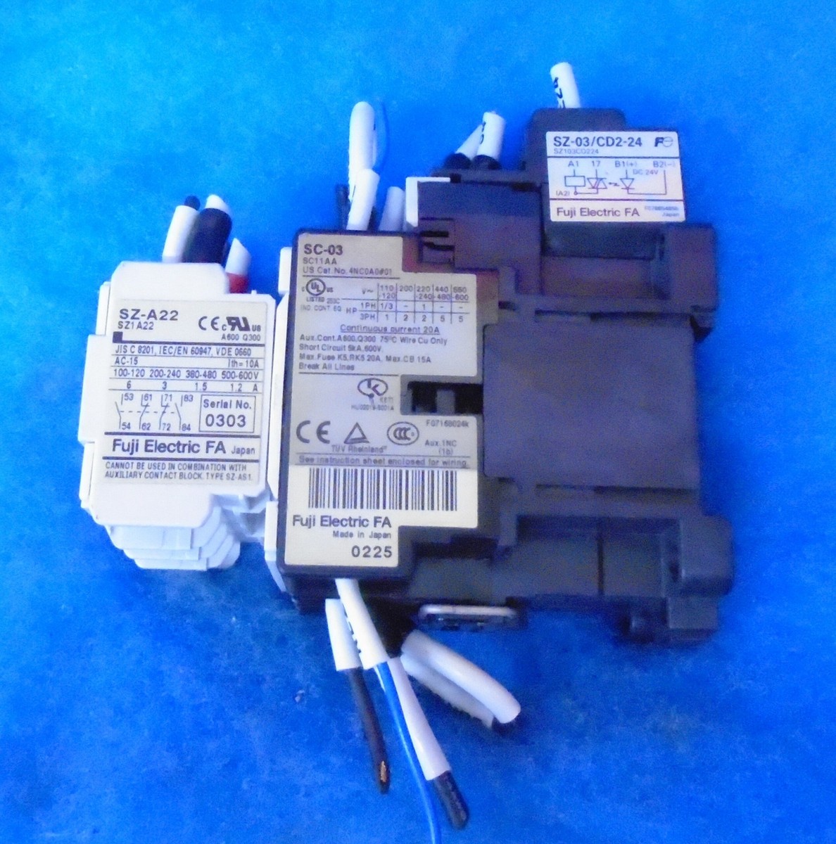 FUJI ELECTRIC AUXILIARY CONTACT BLOCK SZ-A22 SZ1A22 / SC-03 SC11AA