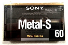 SONY METAL-S 60 casete de audio cinta en blanco sellado Hecho en Japón Tipo IV
