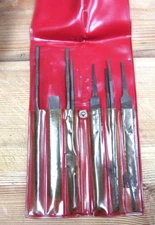 Vintage Professional Needle Files LUDELL 8 PIECE SET