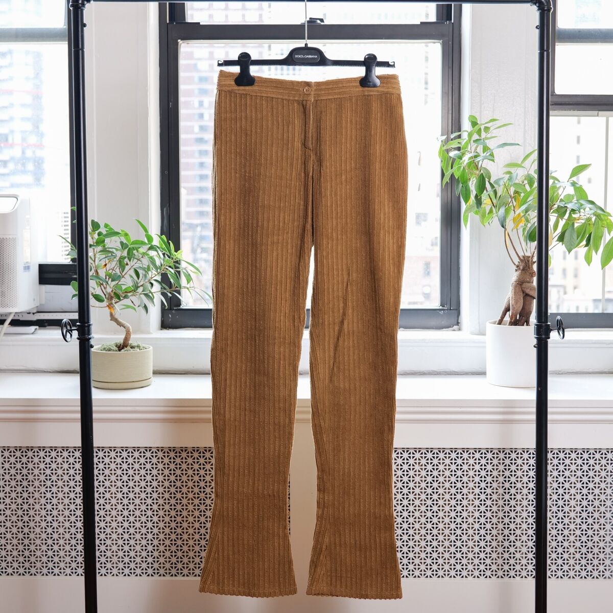 Dolce & Gabbana Vintage Brown Runway Velvet Bootcut Pants Dolce & Gabbana Vintage Brown Runway Velvet Bootcut Pants
