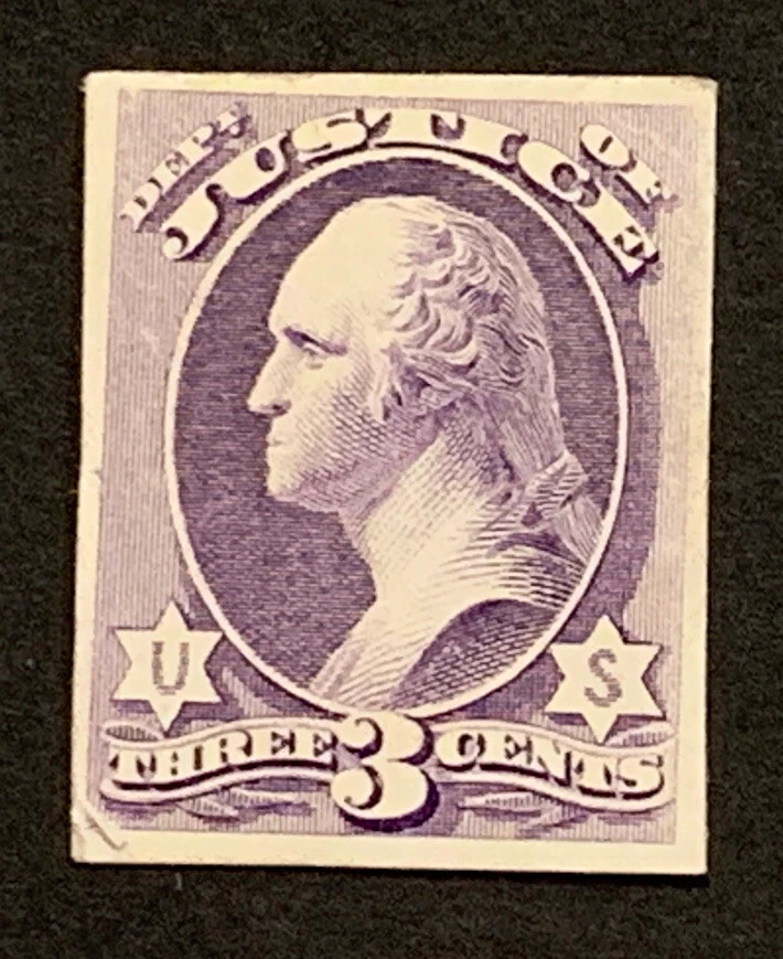 Travelstamps: US Stamps Scott #O27p4, 3 Cent Proof on Card NGAI H - Image 2 of 4