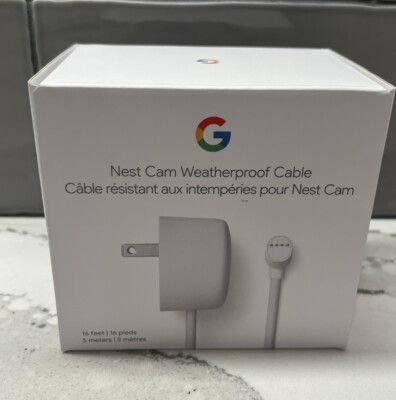 Google Nest Camera 5M Cable Weatherproof cable for Google Cam GA02277-US  -  NEW
