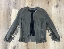 The Perfext April Fringe Designer Jacket | Nwt | Xs | Grey