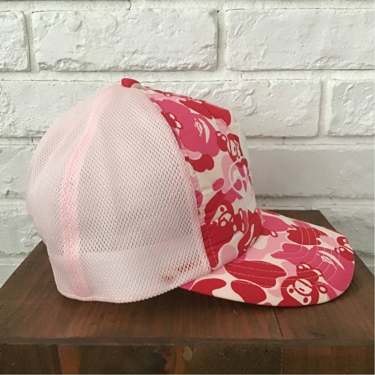 A BATHING APE マイロ　カモ　キャップ　ピンク BAPE Nap milo ABC camo pink trucker hat cap A Bathing Ape | eBay