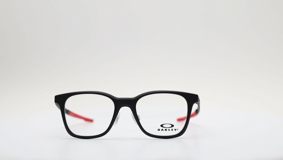 Oakley OX8066-0853 Voltage Rectangle Satin Black Red Unisex