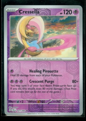 Pokemon CRESSELIA 021/064 - Shrouded Fable - RARE Rev Holo - - MINT | eBay