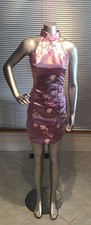 Chinese Wedding Traditional Dress Cheongsam Gown Light Pur       M Chest36  W32  