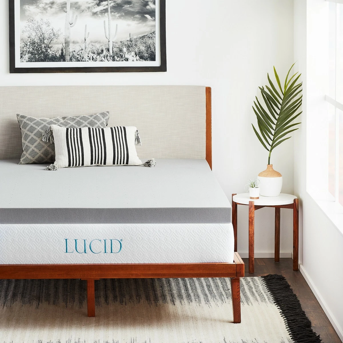 Lucid bamboo mattress topper deals