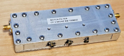 RF Microwave Notch Filter CF=3.94GHz BW=100MHz SMA(f)