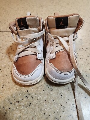 Air Jordan 1 Mid White Rose Gold 644507-190 Size 4c | eBay