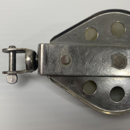FICO FG-103 Fiddle Block 58mm Sheave With Becket Stainless Steel Sailing Boat - Picture 8 of 12
