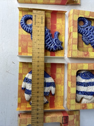Azulejo de pared de baño vintage B&Q decoración - nuevo stock antiguo - peces - caballito de mar - Imagen 4 de 6