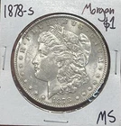 1878-S Morgan Silver Dollar Blast White MS ( RAW1529 )