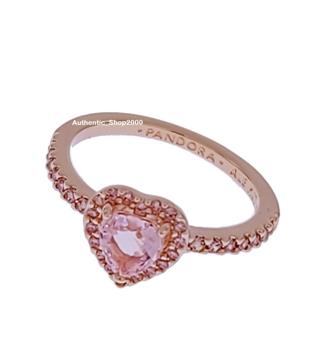 NEW 100% Authentic PANDORA Pink Pave Sparkle Elevated Heart Ring