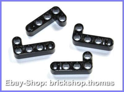 Lego 4 x Technic Liftarm schwarz - 32140 - 2 x 4 L-Shape Black - NEU / NEW