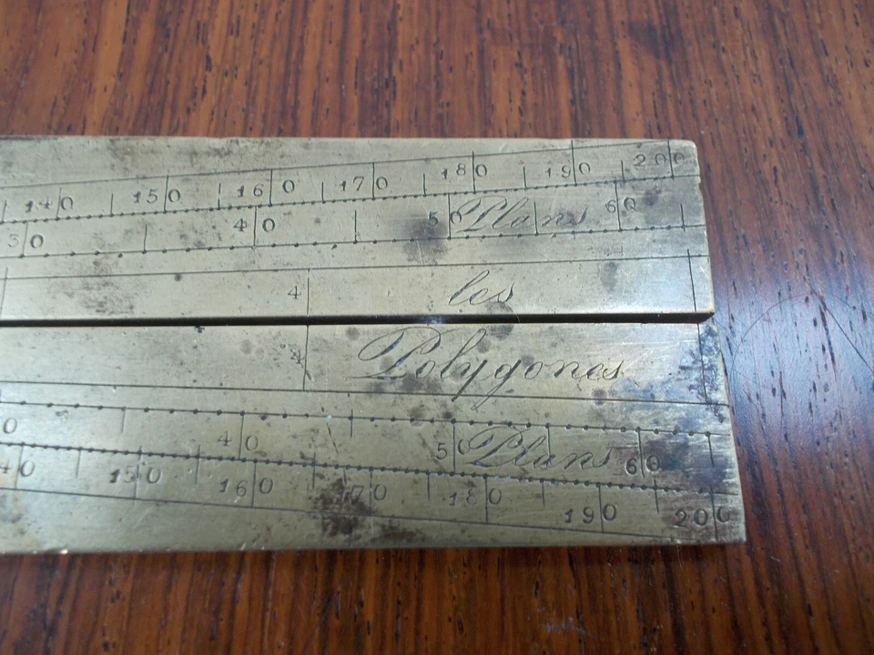 ancien compas de proportion pied de roy - Photo 3/4