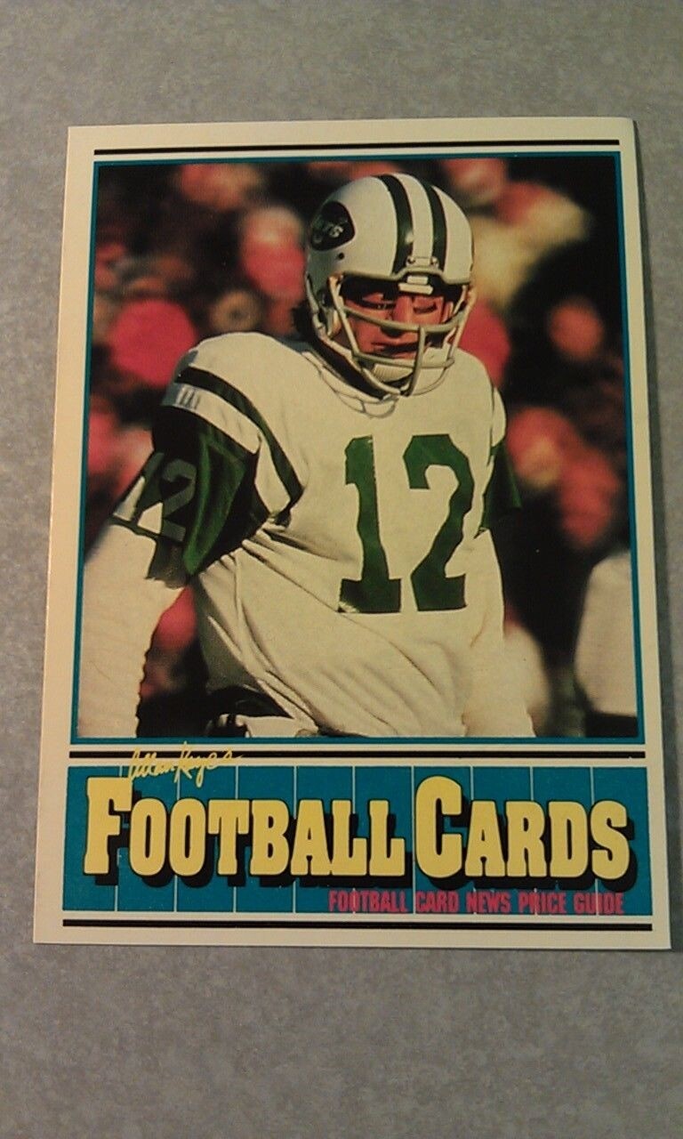 Joe Namath NY Jets 1 1990 Football Card News Allan Kayes NFL RARE Oddball eBay