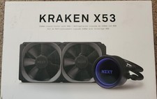 NZXT Kraken X53 240mm AIO Liquid CPU Cooler for Intel/AMD Open box, never used