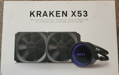 NZXT Kraken X53 240mm AIO Liquid CPU Cooler for Intel/AMD (Open box, never used)