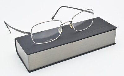 LINDBERG Brille Vintage 3004 Col U9 Strip Titanium Seidenmatt Anthrazit Halbrand