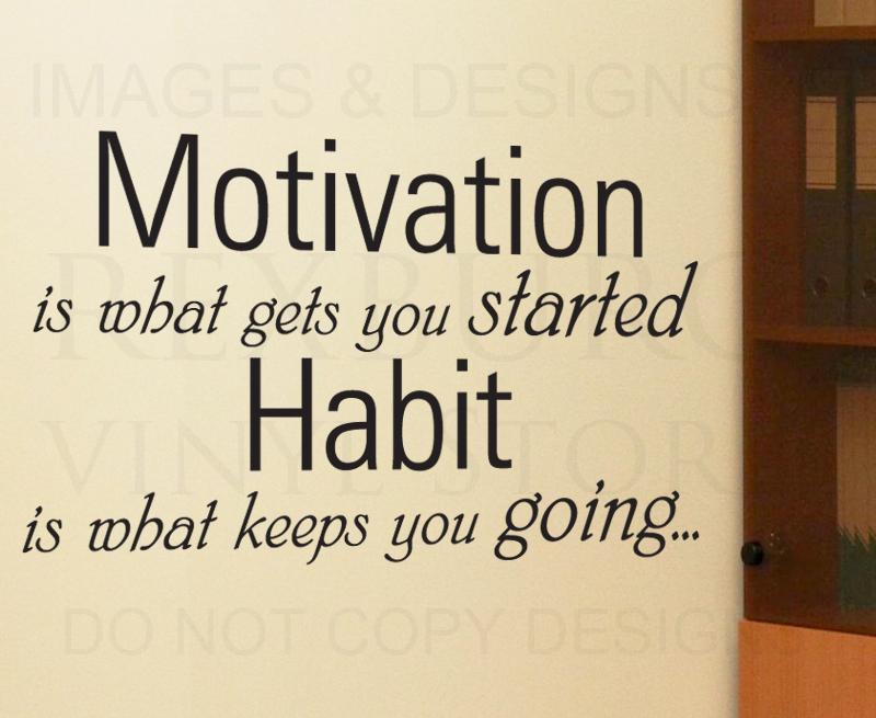 Vinyl Wall Decal for Motivation and Developing Good Habits - Removable Art Sticker I71