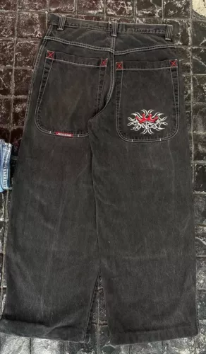 Jnco Unisex Hip-Hop Baggy Casual Fit Deskorolka Denim Retro Szerokie nogawki Spodnie Jeansy - Zdjęcie 39 z 52