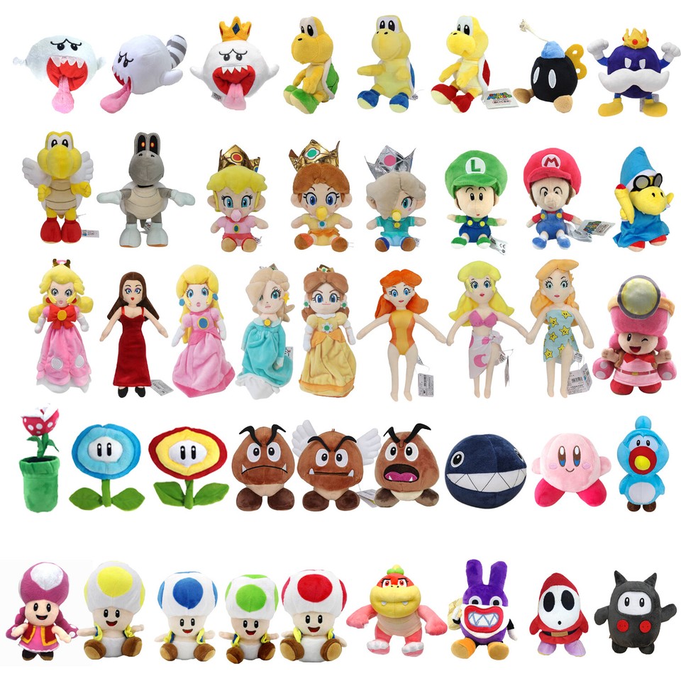 Juguete de peluche opcional Super Mario Bros Ninji Toad Boo Koopa Baby Peach Luigi Mario