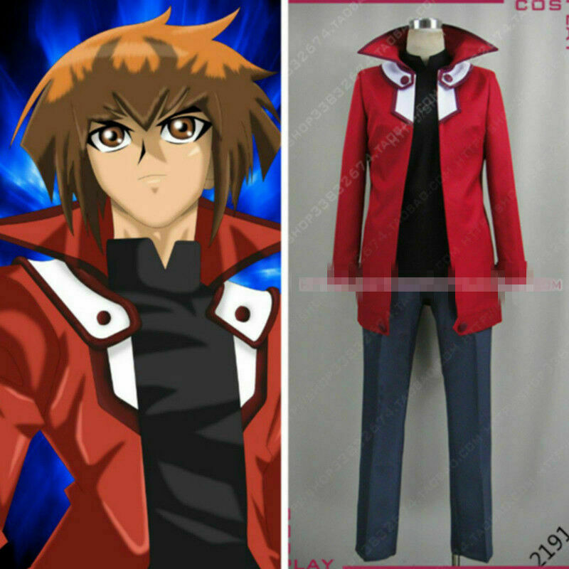 Yu-Gi-Oh! GX Jaden Yuki Traje Uniforme Disfraz Cosplay Hecho a Medida