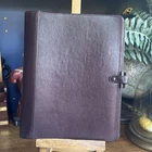 FILOFAX  RICHMOND DESKFAX ORGANISER  VINTAGE BURGUNDY LEATHER INSERTS 1988