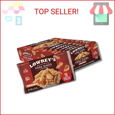 Lowrey's Bacon Curls Microwave Pork Rinds (Chicharrones), Original, 1.75 Ounce (