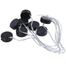 8Pcs Black Wire Lead 2x3V CR2032 Coin Cell Button Battery Holder Case H9S98813