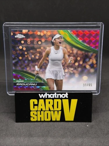 2025 Topps Chrome Tennis Pink Geometric Refractor Emma Raducanu #79