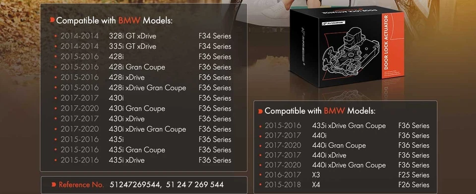 Cerradura de cierre de maletero de puerta trasera para 328i 335i GT 428i 430i 435i 440i,X3, X4 440i Foto 2 de 4