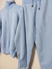 Forevayoung Sky Blue Shimmer Knitted Two Piece Set