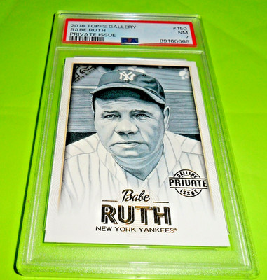 2018 TOPPS GALLERY PRIVATE ISSUE #150 BABE RUTH #215/250 YANKEES PSA 7 NR MINT