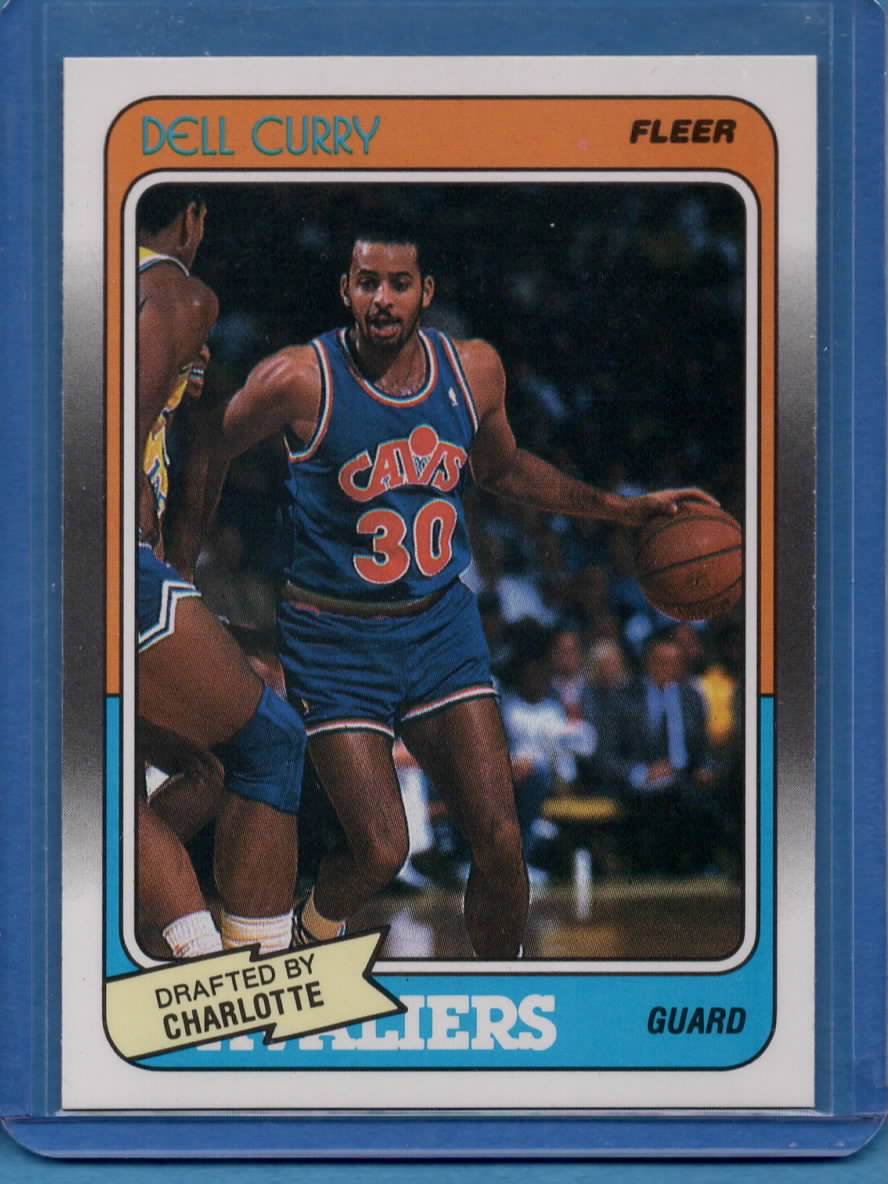 1988-89 Fleer Basketball #14 Dell Curry - Rookie RC - CENTERED