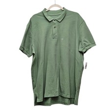 Eddie Bauer NWT Mens XL Green Cotton Short Sleeve Outdoor Polo Shirt