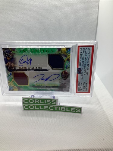 Caleb Williams / Jayden Daniels #DRRA-WD 2024 Topps Inception Dual Rookie Relic Autograph card