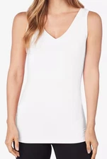 Cuddl Duds Women's Softwear with Stretch Reversible Tank in Ivory, Size XS