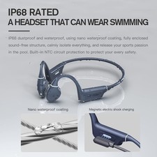 Bluetooth Bone Conduction Earphones 16GB MP3 Headphones IPX8 Swimming Waterproof