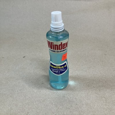 VTG Full 1973Windex Glass Cleaner 8oz. Glass Bottle  Pump Spray Movie Prop