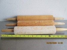 Vintage Wood Rolling Pins Lot of 3 Rustic Farmhouse Kitchen Decor
