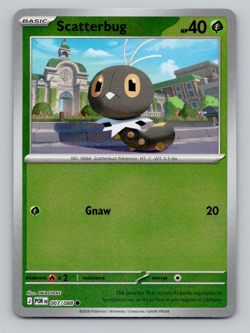 Scatterbug 007/088 Common Perfect Order Pokemon Reverse Holo Near Mint