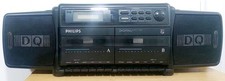 Philips DQ Digital Quartz Radio Twin Cassette Player Boombox D8188/35 WORKING