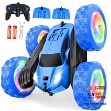 Remote Control Car, Outdoor Toys RC Cars for Kids Ages 6-12, 4WD Double Blue