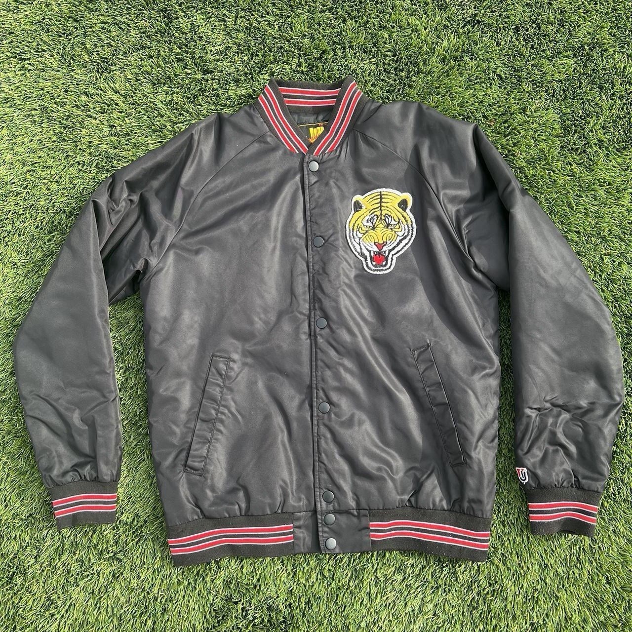Undefeated Tiger Patch Varsity Jacket Black Red E… - image 1