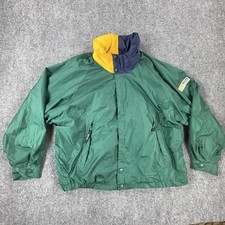 Vintage Nautica Jacket Mens Large Green Hydro Nautics Nautex Windbreaker 90s
